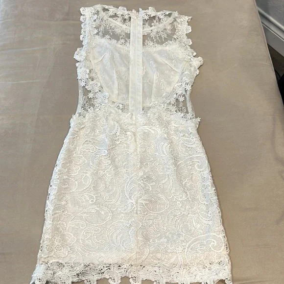 Soieblu White Lace Dress Size Small - Picture 6 of 9